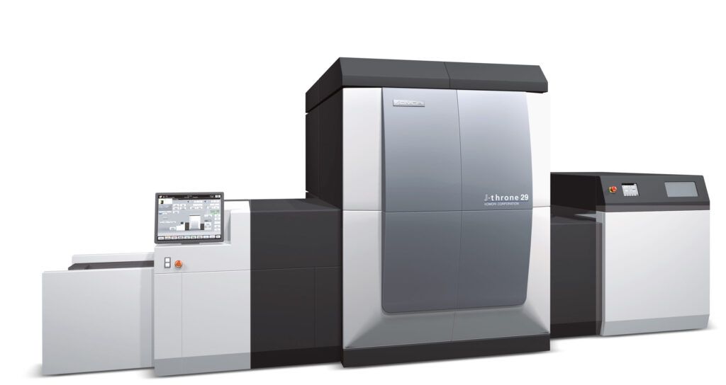 【drupa2024】KOMORI　B2枚葉UVインクジェットの新機種「ジェイスロン29」を初披露、片面印刷で毎時6,000枚の印刷速度を実現