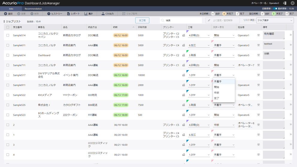 コニカミノルタ 印刷工程全体の業務進捗状況を見える化、Webアプリケーション「AccurioPro Dashboard JobManager」発売