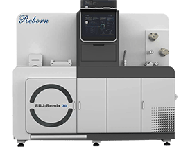 SHITARA　パッケージ・シール・ラベルを革新する加工機　自動化、デジタル箔押（ホット＆コールド）＋UVニス＋UV IJPエンボス