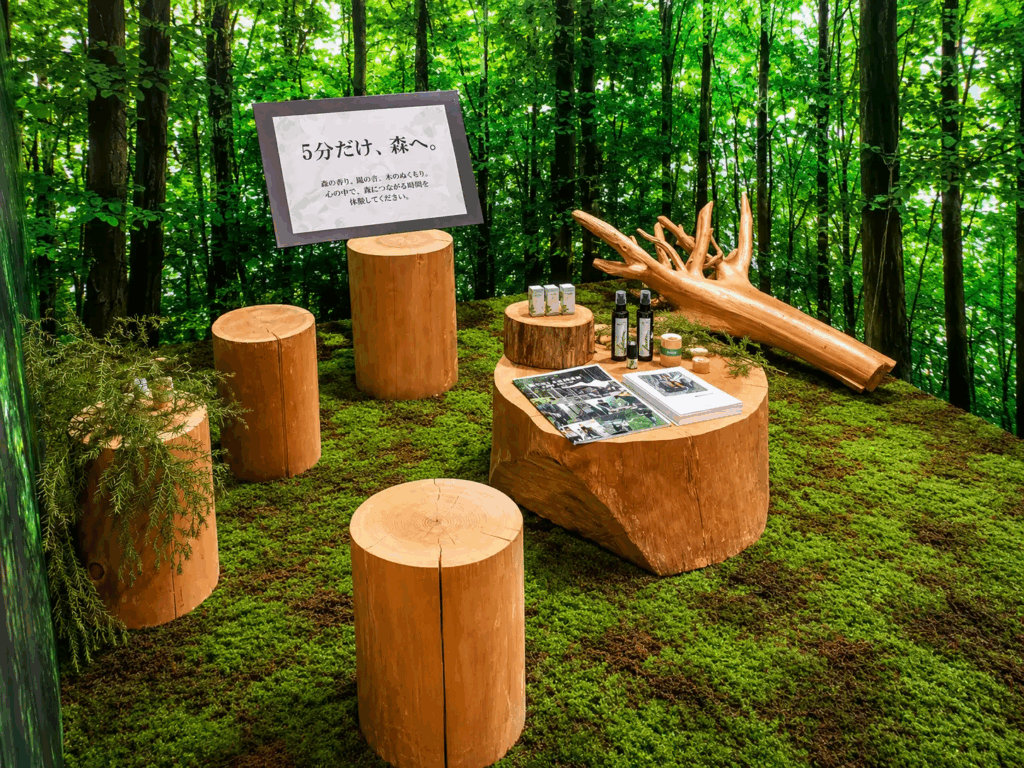 キンコーズ　東京チェンソーズと連携し虎ノ門店で展示企画「都心から見る森」開催　檜原村の森林資源を可視化 【７月31日まで】