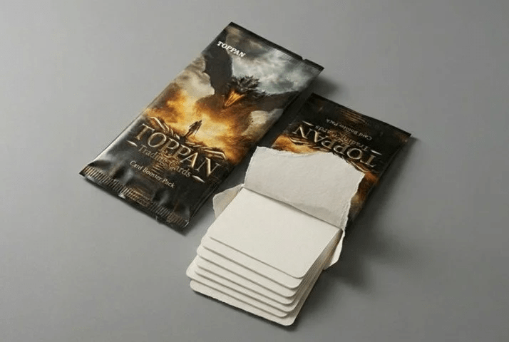 TOPPAN　トレーディングカード向け遮光性紙製ピロー包材を開発　プラスチック使用量ゼロでサーチ行為を防止